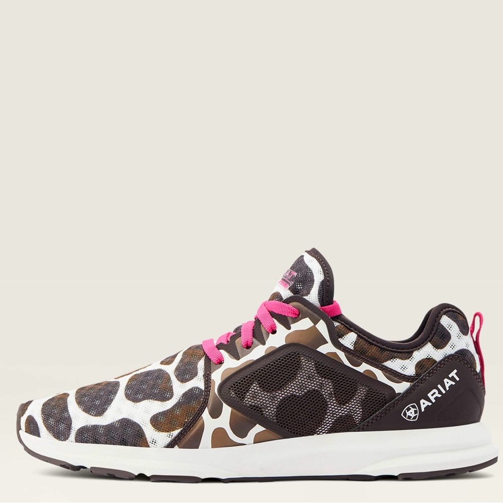 BRAND NEW Ariat Fuse Sneakers, Cow Print 8.5